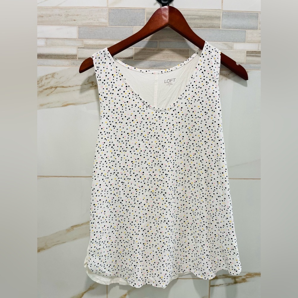 LOFT Multicolor Polka Dot Tank Top - Picture 12 of 14